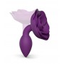 Фиолетовая анальная пробка с ограничителем-розой Open Rose Size S Butt Plug (Love to Love 6032404)