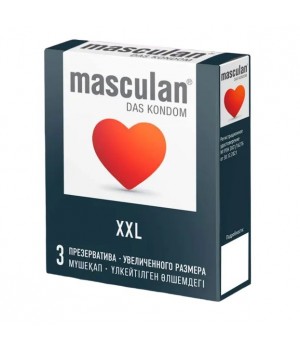Презервативы увеличенного размера Masculan XXL - 3 шт...