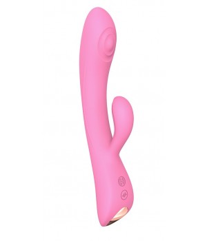 Розовый вибратор-кролик Bunny   Clyde - 22,5 см.