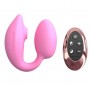 Розовый U-образный стимулятор клитора и точки G с пультом ДУ Wonderlover (Love to Love 6033203)