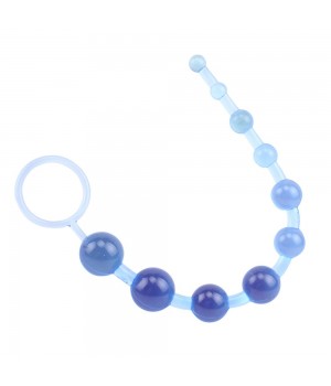 Голубая анальная цепочка Sassy Anal Beads - 26,7 см...