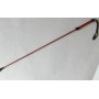 Короткий красный плетеный стек с наконечником-ладошкой - 70 см. (Подиум Р1921Б)